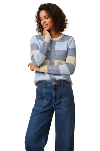 Alison Sheri Multi Knit Cowl Sweater