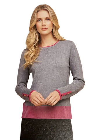 Alison Sheri Striped Bottom Sweater