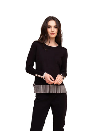 Alison Sheri Striped Bottom Sweater