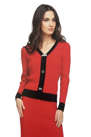 Alison Sheri Multi Rhinestone Button Sweater