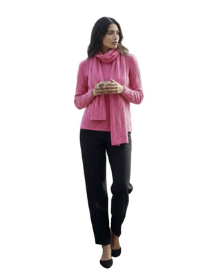 Alison Sheri Argyle Sweater with Scarf