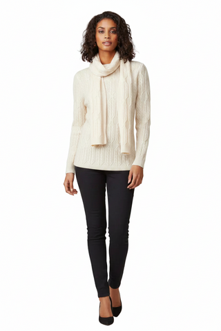 Alison Sheri Argyle Sweater with Scarf