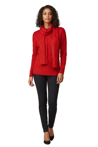 Alison Sheri Argyle Sweater with Scarf