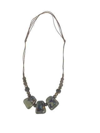 AquaLuxe Ceramic Beaded Necklace