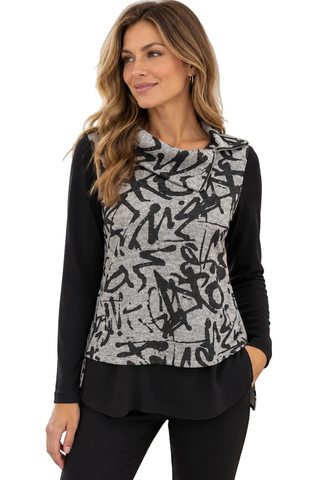 Softworks Zipper Cowlneck Sweater