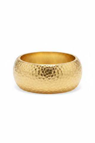 AquaLuxe Hammered Gold Cuff Bracelet