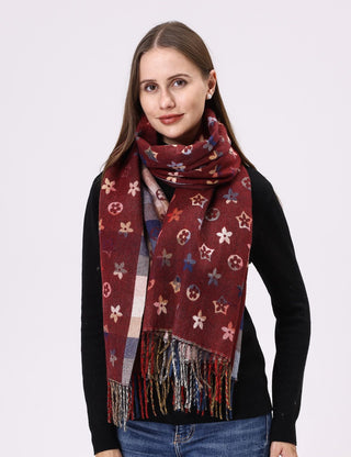 AOTA Clover Plaid Print Scarf