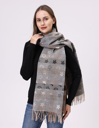 AOTA Clover Plaid Print Scarf