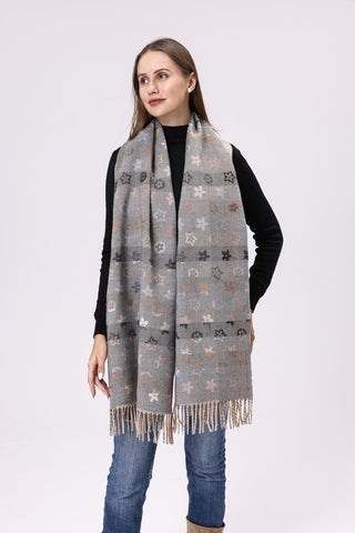 AOTA Clover Plaid Print Scarf