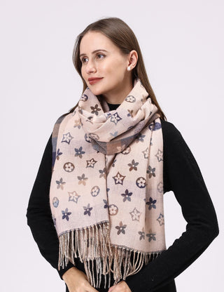 AOTA Clover Plaid Print Scarf