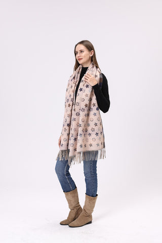 AOTA Clover Plaid Print Scarf