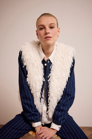 Tramontana Faux Feather Vest