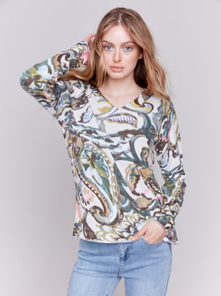 Charlie B Printed Sweater