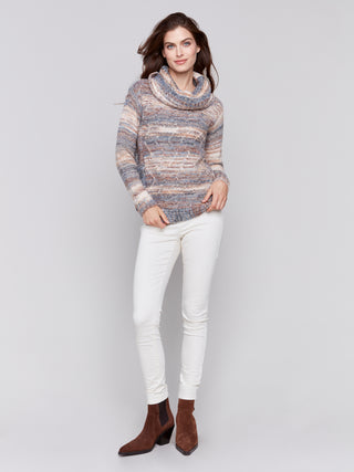 Charlie B Two tone yarn sweater