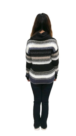 Striped Cowl neck sweater