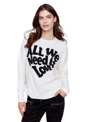 Charlie B Printed Crew neck Pull Over