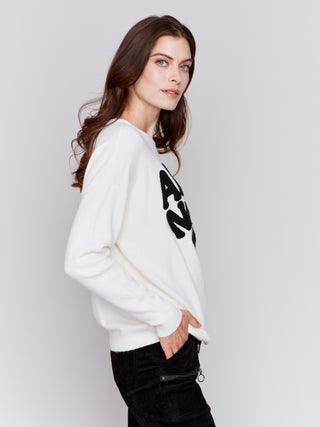 Charlie B Printed Crew neck Pull Over