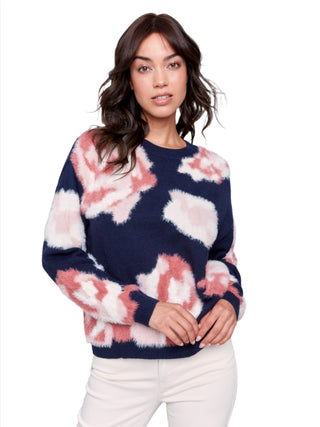 Jacquard Crew Neck Sweater