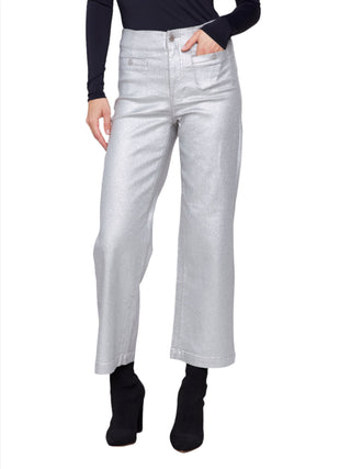 Shinny Wax flare leg pant