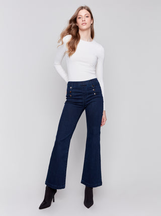 Charlie B Pull on flare Leg Pant