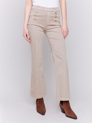 Charlie B Pull on flare Leg Pant