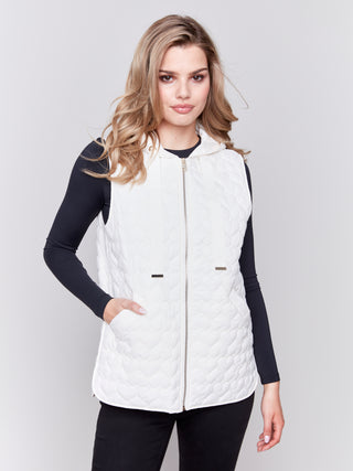 Charlie B Short Quilted Vest