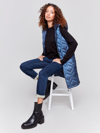 Long Quilted Puffer Vest