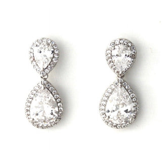 Crystal Waters Double Tear Drop Earring