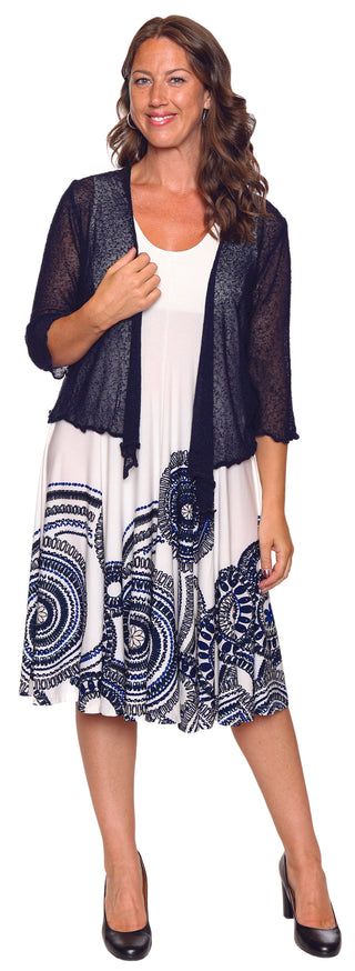 Papa Fashions Mesh Knit Cardigan