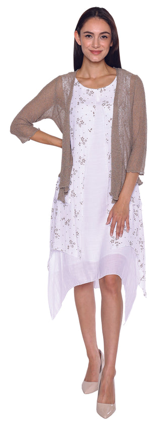 Papa Fashions Mesh Knit Cardigan