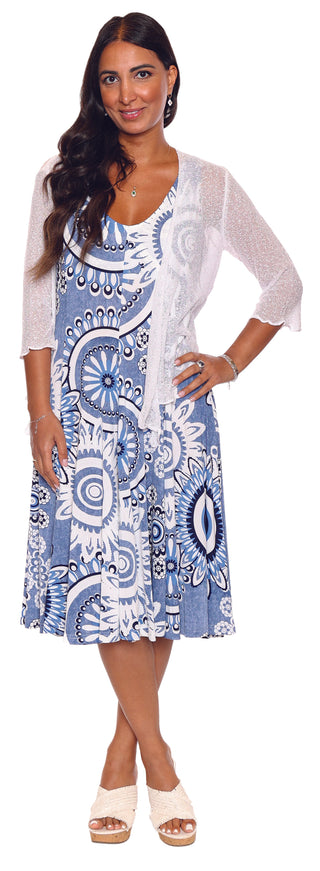 Papa Fashions Mesh Knit Cardigan