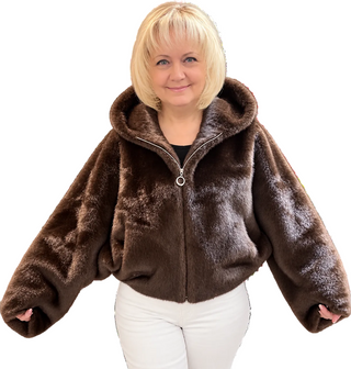 Eternelle Hooded Faux Fur Jacket