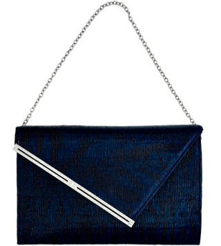 Crystale large pleated envelope clutch