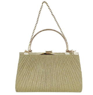 Crystale Pleated Shimmer purse