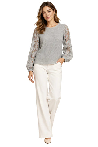 Point Zero Lace Sleeve Top