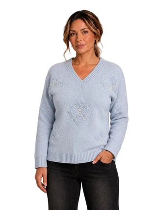 Point Zero Knit Pearl Detail Sweater