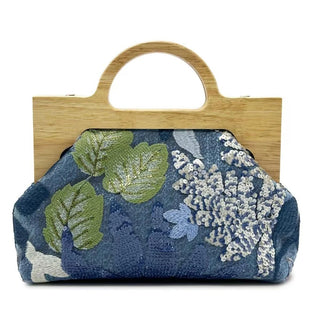 Luv & Co. Blue Sequin  Wicker Handbag