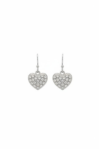 AquaLuxe Rhinestone Heart Earring