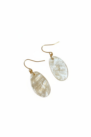 AquaLuxe Resin Oval Disc Earring