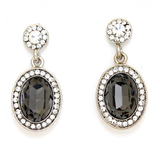 Crystal Waters Oval Black Diamond Earring
