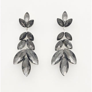 Crystal Waters Black Diamond Leaf Drop Earring