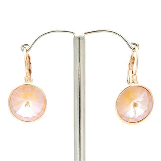 Crystal Waters French Hook Gold Peach Earring