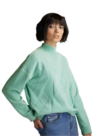 Elena Wang Chenille Mock neck Sweater