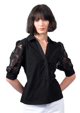 Elena Wang Short sleeve Blouse