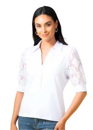 Elena Wang Short sleeve Blouse