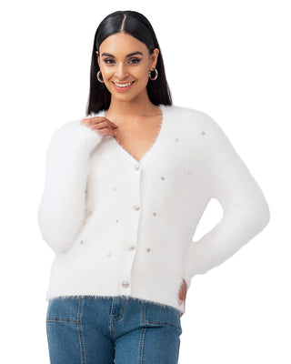 Elena Wang Button Front Cardigan