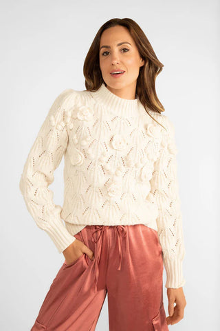 Astrid Chunky flower knit Sweater