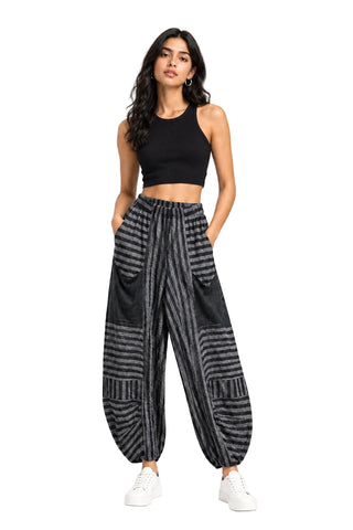 Fashion Concepts Striped Barrel Pant