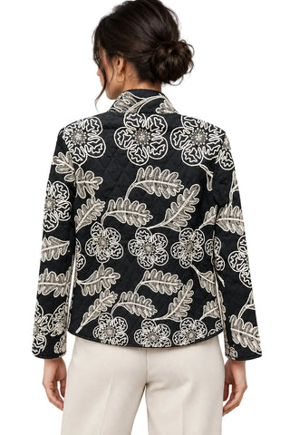 Fashion Concepts Leaf Embroidered Coat