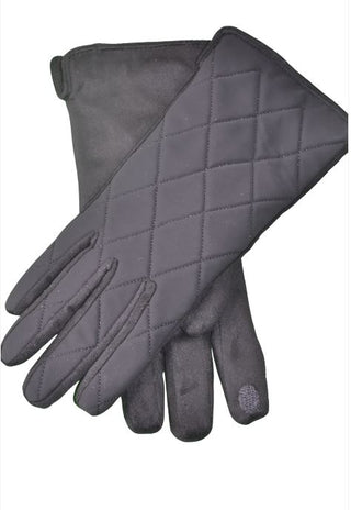 Venera Faux Suede Diamond Stitch Glove